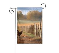 Bandiera da giardino 30,5 x 45,7 cm double face verticale benvenuto bandiere estive senza sbiadimento bandiere per casa pollo palo in legno terreno agricolo banner per cortile stagionale decorazione