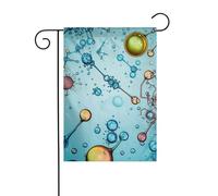 Bandiera da giardino 30,5 x 45,7 cm, double face, verticale, benvenuto, estate, nessuna dissolvenza, bandiere per casa, astrazione, biologia, chimica, cortile, decorazione per esterni
