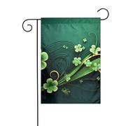 Bandiera da giardino 30,5 x 45,7 cm, double face, verticale, benvenuto, estate, nessuna dissolvenza, bandiere per la casa, felice giorno di San Patrizio, striscione per cortile stagionale decorazione