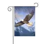 Bandiera da giardino 30,5 x 45,7 cm, double face, verticale, benvenuto, estate, nessuna dissolvenza, bandierine per casa, aquila calva, volante, cortile, decorazione per esterni