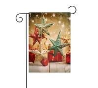 Bandiera da giardino 30,5 x 45,7 cm, double face, verticale, benvenuto, estate, non sbiadisce, bandiere per casa, vacanze, Natale, stelle, cortile, decorazione per esterni