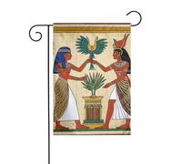 Bandiera da giardino 30,5 x 45,7 cm, double face, verticale, benvenuto, estate, non sbiadisce, bandiere per casa, sacrifici egiziani, striscione da cortile, decorazione per esterni