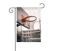 Bandiera da giardino 30,5 x 45,7 cm, double face, verticale, benvenuto, estate, non sbiadisce, bandiere per casa, pallacanestro, cortile, decorazione per esterni