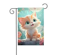 Bandiera da giardino 30,5 x 45,7 cm, double face, verticale, benvenuto, estate, non sbiadisce, bandiere per la casa, graziose bandiere da cortile per decorazione esterna stagionale