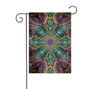 Bandiera da giardino 30,5 x 45,7 cm, double face, verticale, benvenuto, estate, non sbiadisce, bandiere per casa, arte frattale, cortile, decorazione esterna