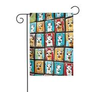 Bandiera da giardino, 30,5 x 45,7 cm, motivo: mattonelle di lama, bandiera di benvenuto, per esterni, decorazione per il cortile della casa