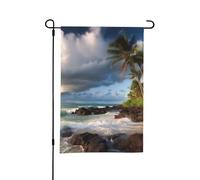 Bandiera da giardino 30,5 x 45,7 cm, verticale, double face, invernale, per esterni, oceano, dopo tempesta, per tutte le stagioni, bandiera decorativa per esterni per decorazioni da cortile