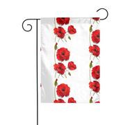 Bandiera da giardino 30,5 x 45,7 cm WHJDPP Poppy Flowers Vivid Petali Immagine decorazione da giardino spessa resistente alle pieghe per giardino esterno prato terrazza