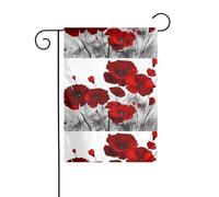 Bandiera da giardino 30,5 x 45,7 cm YUGTAEE Red Poppy Flower Stampa decorazione da giardino spessa resistente alle pieghe per giardino esterno prato terrazza