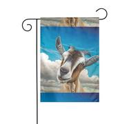 Bandiera da giardino 30,5 x 45,7 cm YYHHAOFA Blue Goat Print Pattern decorazione da giardino spessa resistente alle pieghe per giardino esterno prato terrazza