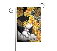 Bandiera da giardino 30,5 x 45,7 cm YYHHAOFA madre e bambino elefante girasoli Modello decorazione da giardino spessa resistente alle rughe per giardino esterno prato terrazza