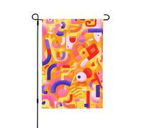 Bandiera da giardino 31,5 x 45,7 cm, doppia faccia, geometria astratta, stile tribù, decorazione per la casa
