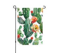 Bandiera da giardino 31,8 x 45,7 cm, doppia faccia, cactus tropicale, piante verdi grasse, acquerello, floreale, decorazione da giardino per la casa