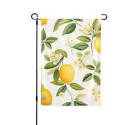 Bandiera da giardino 31,8 x 45,7 cm, doppia faccia, con limone, frutta, foglie verdi, piante, fiori, esterni, bandiera da giardino, decorazioni per la casa