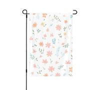 Bandiera da giardino 31,8 x 45,7 cm, double face, frammenti floreali rosa, decorazione per la casa
