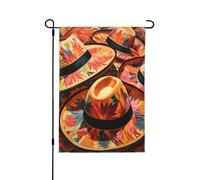 Bandiera da giardino 31 x 45 cm doppia bandiera da cortile messicano stile elementale cappello all'aperto bandiera da giardino decorazioni per la casa