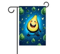 Bandiera da giardino 31 x 46 cm verticale doppia faccia esterna bandiera di benvenuto immagini blu frutta decorativa bandiera da giardino piccola bandiera da giardino in iuta per portico esterno