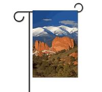 Bandiera da giardino 31 x 46 cm verticale su entrambi i lati esterna bandiera di benvenuto Pikes Peak Colorado bandiera decorativa da giardino piccola bandiera da giardino in iuta per portico esterno