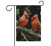 Bandiera da giardino 32,6 x 47,5 cm, cardinali su entrambi i lati, uccelli fauna, bandiere di benvenuto selvatiche decorative stagionali per cortile all'aperto bandiere da giardino per esterni patio