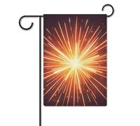 Bandiera da giardino, 32,6 x 47,5 cm, da appendere, esplosione, fuochi d'artificio, 3D, benvenuto, giardino, bandiera, per esterni, decorazioni per la casa, per prato e portico