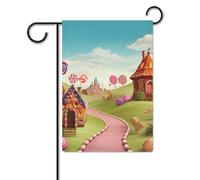 Bandiera da giardino, 32,6 x 47,5 cm, da appendere, per caramelle, terra, benvenuto, giardino, bandiera, per esterni, decorazioni per la casa, per prato e portico