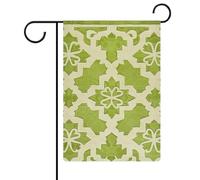 Bandiera da giardino 32,6 x 47,5 cm, doppia faccia, verticale, verde lime e bianco, bandiera di benvenuto, piccole bandiere decorative per esterni per tutte le stagioni, striscioni per casa, patio