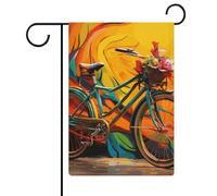 Bandiera da giardino 32,6 x 47,5 cm, double face, colorata, per bicicletta, bandiere di benvenuto, decorazione stagionale, per esterni, patio, prato, portico, fattoria