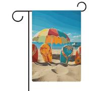 Bandiera da giardino 32,6 x 47,5 cm, infradito colorate a doppia faccia, bandiere di benvenuto, bandiere decorative stagionali per cortile, bandiere da giardino piccole bandiere da giardino per