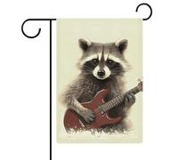 Bandiera da giardino 32,6 x 47,7 cm, double-face, divertente procione, bandiere di benvenuto, decorazione stagionale, per esterni, patio, prato, portico, fattoria