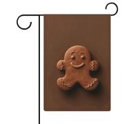 Bandiera da giardino 32,6 x 47 cm a doppia faccia con testa di pan di zenzero bandiere di benvenuto bandiere decorative stagionali per esterni piccola bandiera da giardino per esterni patio prato