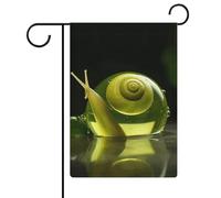 Bandiera da giardino 32,6 x 47 cm a doppia faccia in vetro a lumaca bandiere di benvenuto decorative stagionali bandiere da giardino piccole bandiere da giardino per esterni patio prato portico