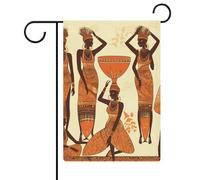 Bandiera da giardino 32,6 x 47 cm doppia faccia tribale africana donna bandiere di benvenuto stagionali decorative per cortile bandiere da giardino piccole bandiere da giardino per esterni patio prato