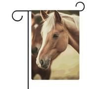 Bandiera da giardino 32,6 x 47 cm double face adorabile cavallo bandiere di benvenuto stagionali decorative per cortile all'aperto bandiere da giardino per esterni patio prato portico decorazione