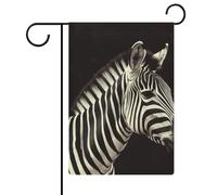 Bandiera da giardino 32,6 x 47 cm, motivo zebra, con animali su entrambi i lati, bandiere di benvenuto, decorazione stagionale, per esterni, patio, prato, portico, fattoria