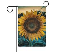 Bandiera da giardino 32,6 x 47 cm su entrambi i lati, la più bella bandiera di benvenuto girasole decorativa stagionale bandiera esterna piccola bandiera da giardino per esterni patio prato portico