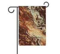 Bandiera da giardino, 32 x 47 cm, da appendere, in marmo, marrone, bandiera di benvenuto da giardino, per esterni, decorazioni per la casa per prato e portico