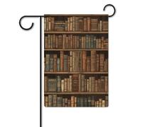 Bandiera da giardino, 32 x 47 cm, da appendere, per biblioteca, libreria, libri, benvenuto, giardino, bandiera, per esterni, decorazioni per la casa, per prato e portico
