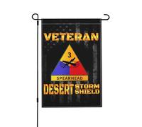 Bandiera Da Giardino 3Rd Armored Division Operation Desert Storm Desert Shield Veteran Bandiera Da Cortile Verticale Bandiere Decorative Premium Garden Flag Per Esterno Feste 30X45CM