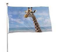 Bandiera da giardino 61 x 88,9 cm per esterni a prova di sbiadimento bandiera decorativa da cortile bandiera da spiaggia giraffa grande bandiera con occhielli in ottone banner resistente per prato