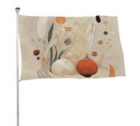 Bandiera da giardino 61 x 88,9 cm, per esterni, astratta, ortaggi, vacanze, grande striscione con occhielli in ottone, resistente allo sbiadimento, bandiera esterna per la decorazione della casa