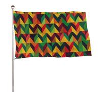 Bandiera da giardino 61 x 88,9 cm per esterni Geometria Triangolo Bandiera per le vacanze Grande Banner con occhielli in ottone Resistente allo sbiadimento Bandiera esterna per la decorazione