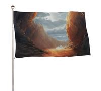 Bandiera da giardino 61 x 88,9 cm, per esterni, paesaggio scogliera, bandiera grande con occhielli in ottone resistente allo sbiadimento, bandiera esterna per la decorazione della casa fattoria