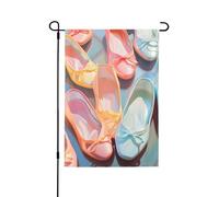Bandiera da giardino, 71 x 101 cm, a doppia faccia, con scarpe da ballo colorate, decorazioni per la casa