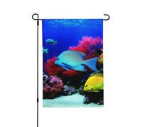 Bandiera da giardino 71 x 101 cm bandiera verticale a doppia faccia per esterni piccola bandiera da cortile colorata gruppi di pesci bandiere da giardino bandiere di benvenuto estive per esterni