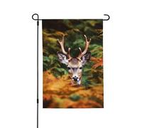 Bandiera da giardino 71 x 101 cm bandiera verticale da esterno a doppia faccia piccola bandiera da cortile cervi tra foglie spesse bandiere da giardino bandiere estive di benvenuto per esterni banner