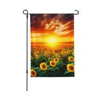 Bandiera da giardino 71 x 101 cm bandiera verticale per esterni su entrambi i lati piccola bandiera da cortile da sogno tramonto di un campo di girasole bandiere da giardino bandiere estive di