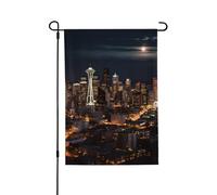Bandiera da giardino 71 x 101 cm doppia bandiera verticale per esterni piccola bandiera da cortile città Seattle bandiere da giardino bandiere estive di benvenuto per esterni banner per vacanze per