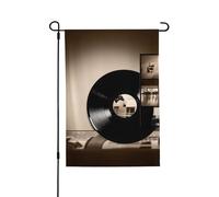 Bandiera da giardino 71 x 101 cm doppia bandiera verticale per esterni piccola bandiera da cortile cornice per album musicale bandiere da giardino bandiere di benvenuto estive per esterni banner per