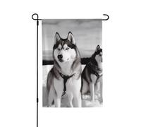 Bandiera da giardino 71 x 101 cm doppia bandiera verticale per esterni piccola bandiera da cortile cani husky neve bandiere da giardino bandiere estive di benvenuto per esterni banner per vacanze