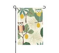 Bandiera da giardino 71 x 101 cm doppia bandiera verticale per esterni piccola bandiera da cortile gufi su un ramo bandiere da giardino bandiere di benvenuto estive per esterni banner per vacanze per